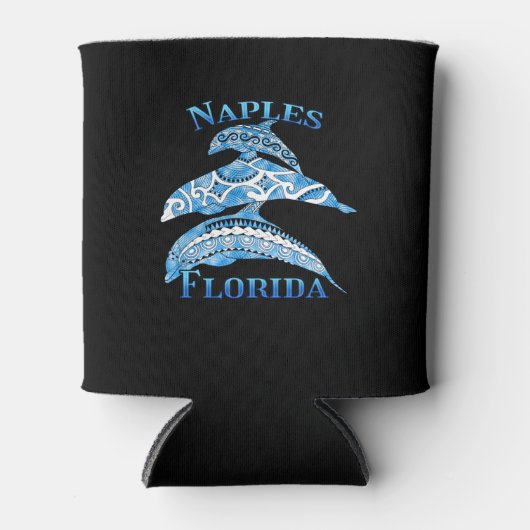 Naples Florida Vacation Tribal Dolphins Blikjeskoeler (Voorkant)