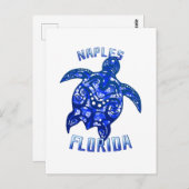 Naples Florida Vacation Tribal Turtle Briefkaart (Voorkant / Achterkant)