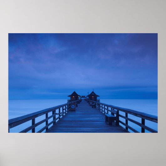Naples Pier bij zonsopgang Poster (Voorkant)