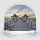 Naples Pier Florida Custom Photo Sneeuwbol (Voorkant)