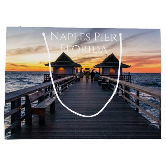 Naples Pier Florida Gift Bag Groot Cadeauzakje (Achterkant)