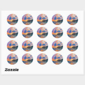 Naples Pier, Florida Ronde Sticker (Vel)