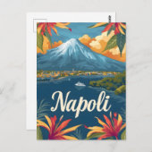 Naples Vesuvius Briefkaart (Voorkant / Achterkant)