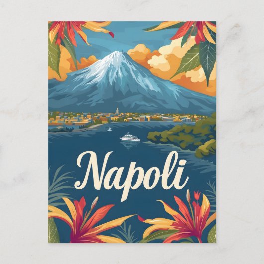 Naples Vesuvius Briefkaart (Voorkant)