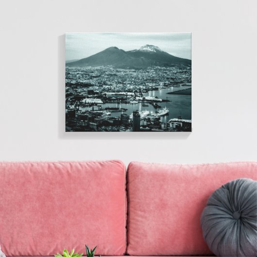 Naples Vesuvius Canvas Afdruk (Insitu (Woonkamer))