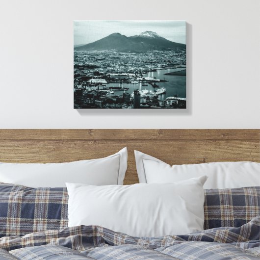 Naples Vesuvius Canvas Afdruk (Insitu (Slaapkamer))
