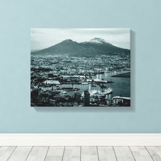 Naples Vesuvius Canvas Afdruk (Insitu (Houten vloer))