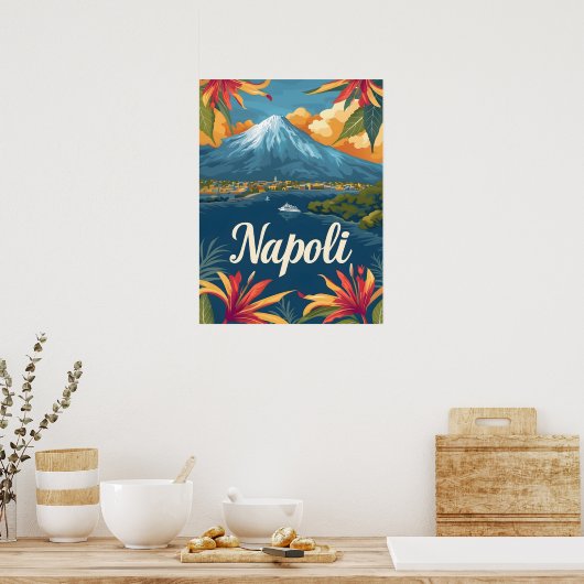 Naples Vesuvius Poster (Keuken)