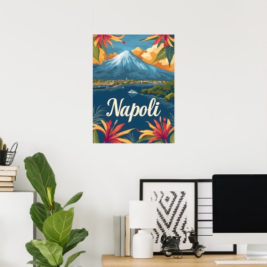 Naples Vesuvius Poster (Thuiskantoor)