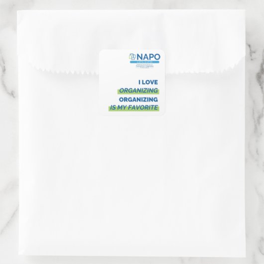 NAPO Austin Ik hou van het organiseren van sticker (Tas)