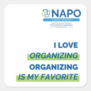 NAPO Austin Ik hou van het organiseren van sticker