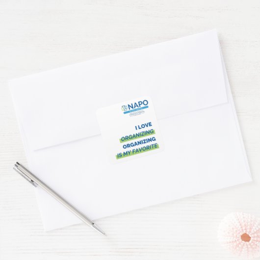 NAPO Austin Ik hou van het organiseren van sticker (Envelop)
