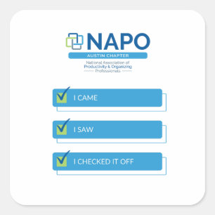 NAPO Austin Ik kwam Ik zag sticker