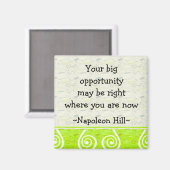 Napolean Hill Quotes (1)- Motivatie magneet (Voorkant / Achterkant)