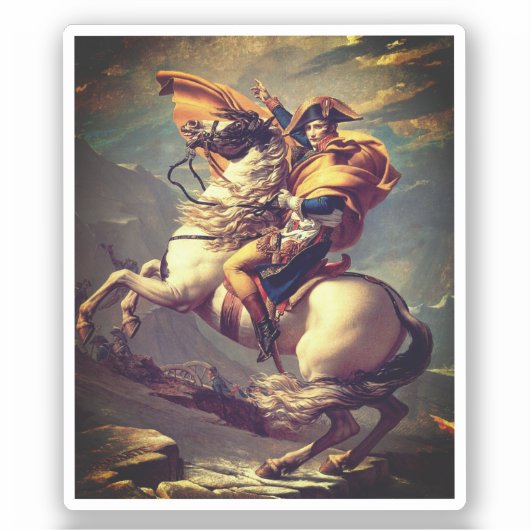 Napoleon aan de Saint-Bernardpas Sticker (Voorkant)