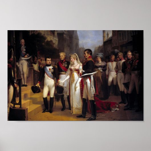 Napoleon and the Queen of Prussia at Tilsit Poster (Voorkant)