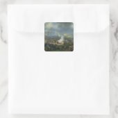 Napoleon Bezoek Bivouac Vierkante Sticker (Tas)