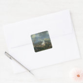 Napoleon Bezoek Bivouac Vierkante Sticker (Envelop)