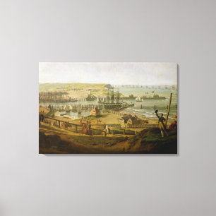 Napoleon Bezoek het kamp in Boulogne Canvas Afdruk