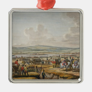 Napoleon Bezoek Siege Works in Danzig onder leidin Metalen Ornament