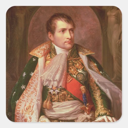 Napoleon Bonaparte (1769-1821), als koning van Ita Vierkante Sticker (Voorkant)