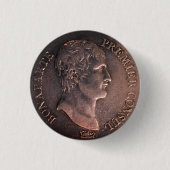 Napoleon Bonaparte 1802 zilvermunt Ronde Button 3,2 Cm (Voorkant)