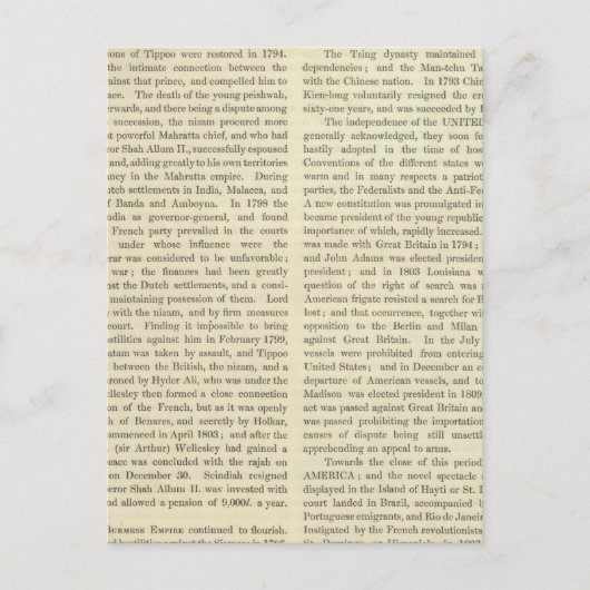 Napoleon Bonaparte 1811 AD Briefkaart (Voorkant)