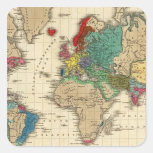 Napoleon Bonaparte 1811 AD Vierkante Sticker