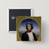 Napoleon Bonaparte als luitenant-kolonel Vierkante Button 5,1 Cm (Voorkant /achterkant)