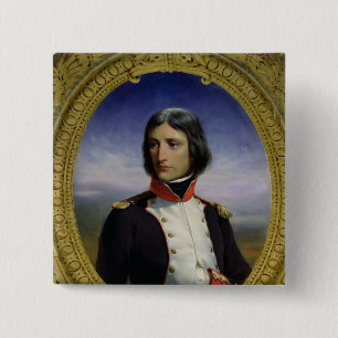 Napoleon Bonaparte als luitenant-kolonel Vierkante Button 5,1 Cm
