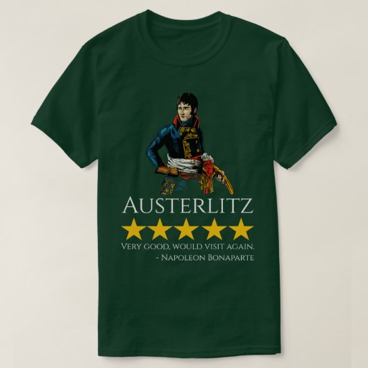 Napoleon Bonaparte Austerlitz Franse geschiedenis  T-shirt (Design voorkant)