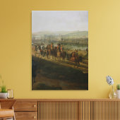 Napoleon Bonaparte Bezoek het kamp op Canvas Afdruk (Insitu (Woonkamer))