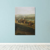 Napoleon Bonaparte Bezoek het kamp op Canvas Afdruk (Insitu (Houten vloer))