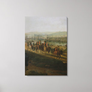 Napoleon Bonaparte Bezoek het kamp op Canvas Afdruk