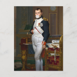 Napoleon Bonaparte blazen een witte kauwgom Briefkaart