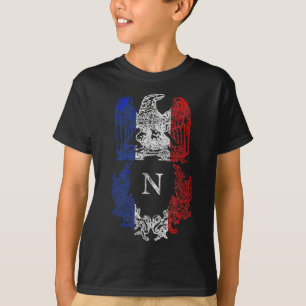 Napoleon Bonaparte Eagle Franse vlag Napoleontisch T-shirt