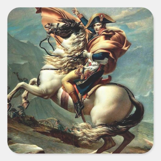 Napoleon Bonaparte Emperor Frankrijk Vierkante Sticker (Voorkant)