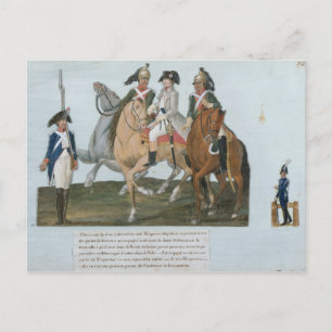 Napoleon Bonaparte en Varsovian Sentry Briefkaart