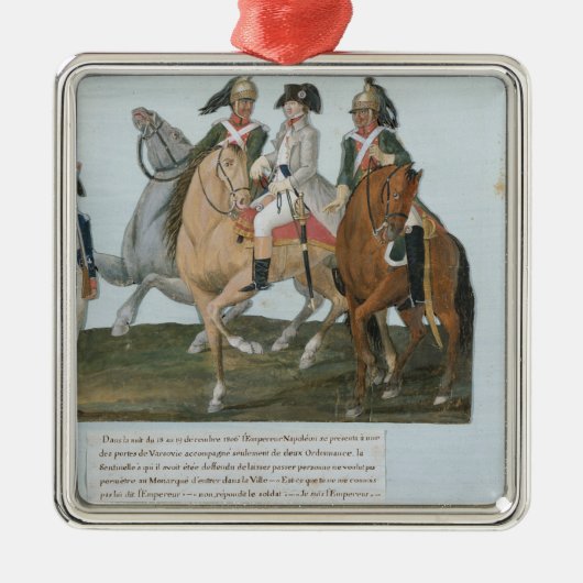 Napoleon Bonaparte en Varsovian Sentry Metalen Ornament (Voorkant)