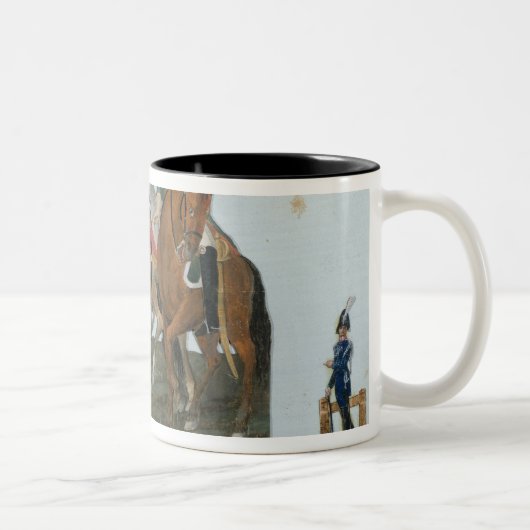 Napoleon Bonaparte en Varsovian Sentry Tweekleurige Koffiemok (Rechts)