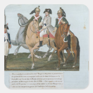 Napoleon Bonaparte en Varsovian Sentry Vierkante Sticker