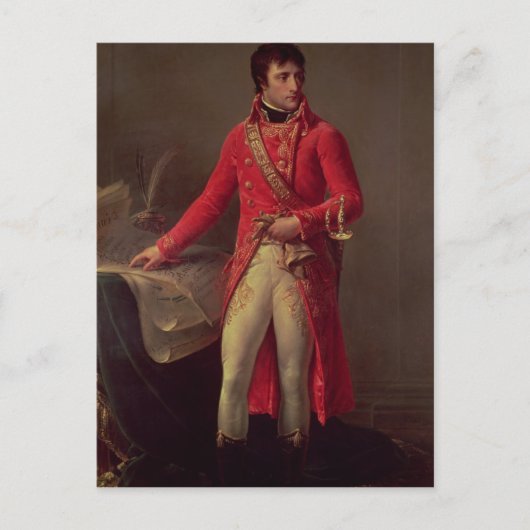 Napoleon Bonaparte First Consul, 1802 Briefkaart (Voorkant)