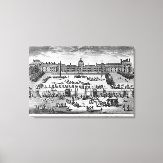Napoleon Bonaparte First Consul, ReviewingTroops Canvas Afdruk (Voorkant)