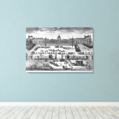 Napoleon Bonaparte First Consul, ReviewingTroops Canvas Afdruk (Insitu (Houten vloer))
