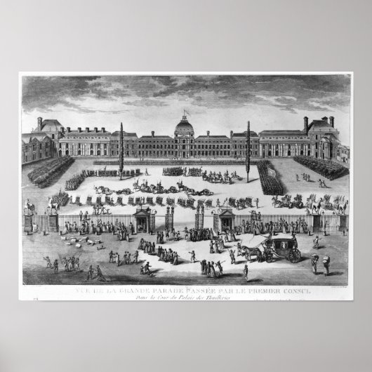 Napoleon Bonaparte First Consul, ReviewingTroops Poster (Voorkant)