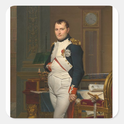 Napoleon Bonaparte French king Vierkante Sticker (Voorkant)