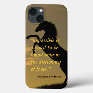 Napoleon Bonaparte krachtig citaat paard achtergro Case-Mate iPhone Case
