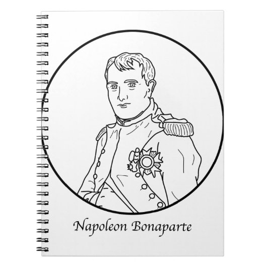 Napoleon Bonaparte Line Drawing Notitieboek (Voorkant)