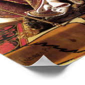 Napoleon Bonaparte over zijn keiharde troon Poster (Hoek)