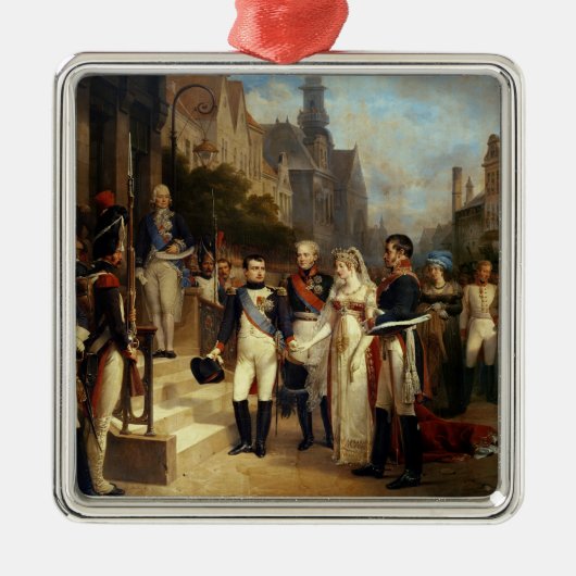 Napoleon Bonaparte Receiving Queen Louisa Metalen Ornament (Voorkant)